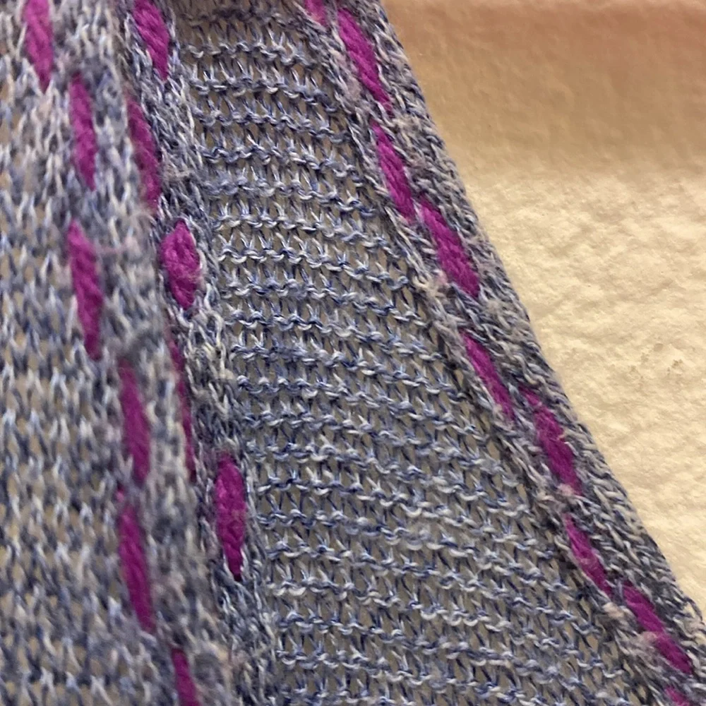 Free People Navy Multicolor Aztec Knit Crop Tank - Picture 7 of 8